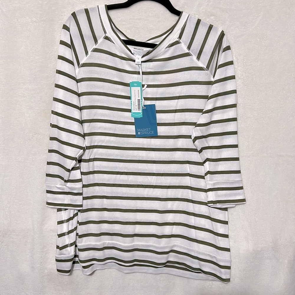 3/4 sleeve raglan knit top